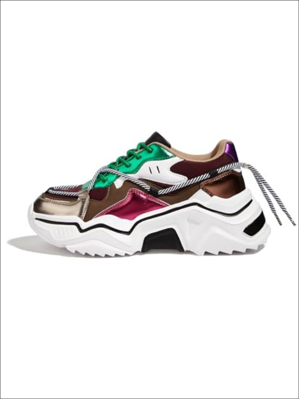 Platform Chunky Dad Sneakers Lace-Up Walking Shoes